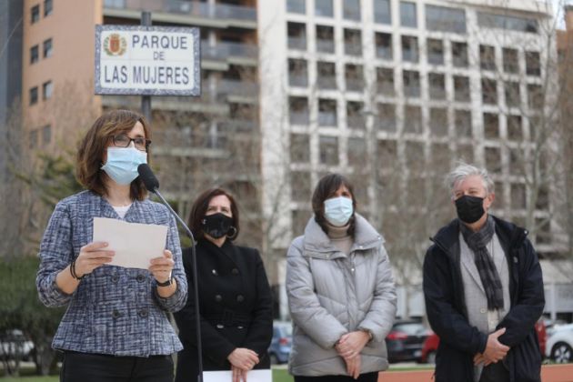 La concejala de Igualdad, María Antoñanzas, durante la inauguración del Parque de las Mujeres en el entorno de La Azucarera La concejala de Igualdad, María Antoñanzas, durante la inauguración del Parque de las Mujeres en el entorno de La Azucarera