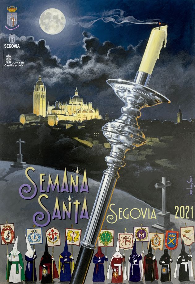 Cartel anunciador de la Semana Santa de Segovia 2021, obra de José Luis López Saura Cartel anunciador de la Semana Santa de Segovia 2021, obra de José Luis López Saura