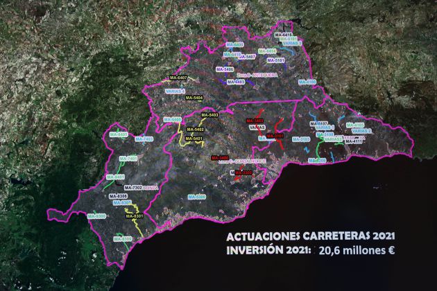 Actuaciones previstas en las carreteras de la provincia de Málaga Actuaciones previstas en las carreteras de la provincia de Málaga
