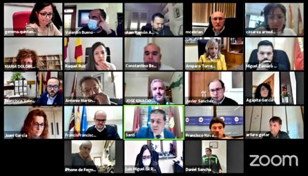 Imagen del pleno telemático celebrado este viernes Imagen del pleno telemático celebrado este viernes