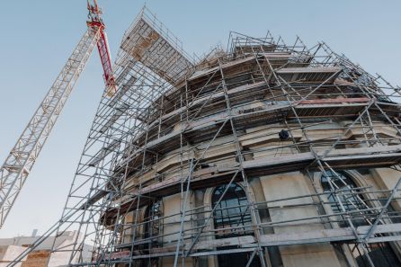 Obras en la cúpula de la Basílica de la Caridad Obras en la cúpula de la Basílica de la Caridad