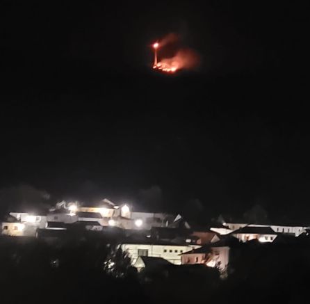 El fuego se produjo en el aerogenerador El fuego se produjo en el aerogenerador