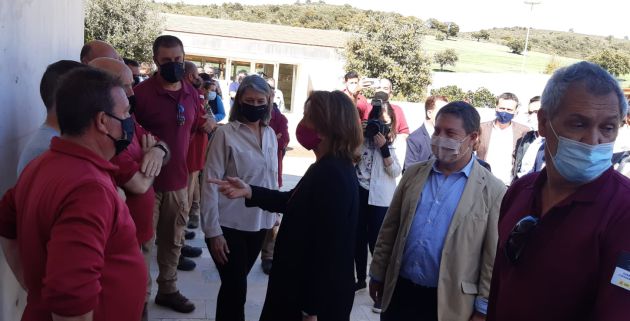 Teresa Ribera, ministra de Transición Ecológica saluda a los trabajadores del Parque Nacional Teresa Ribera, ministra de Transición Ecológica saluda a los trabajadores del Parque Nacional