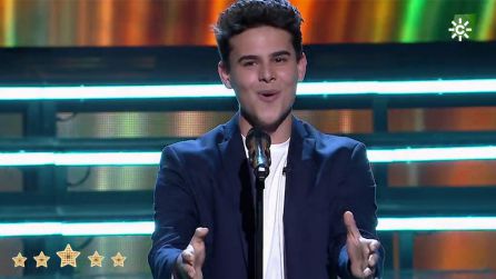El cantante algecireño Óscar Cantalejo durante su actuación en "Tierra de talento"· El cantante algecireño Óscar Cantalejo durante su actuación en "Tierra de talento"·