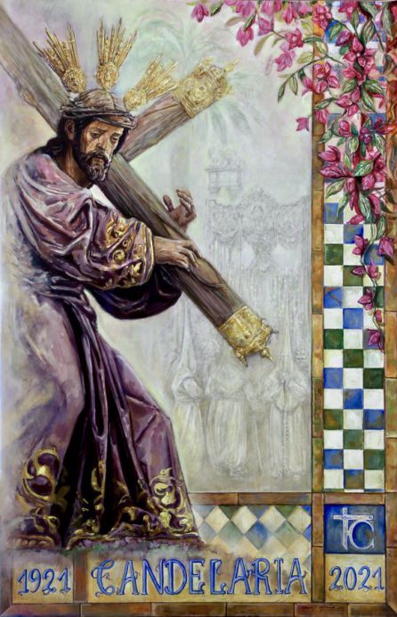 En detalle, el cartel del primer centenario de La Candelaria En detalle, el cartel del primer centenario de La Candelaria