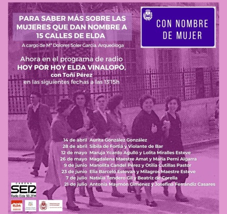 Cartel de próximos programas en Radio Elda SER Cartel de próximos programas en Radio Elda SER