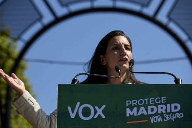 La candidata de Vox a la Presidencia de la Comunidad de Madrid, Rocío Monasterio, durante el acto de inicio de campaña del partid. La candidata de Vox a la Presidencia de la Comunidad de Madrid, Rocío Monasterio, durante el acto de inicio de campaña del partid.