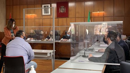 El encargado de los trabajadores de Matinsreg en Jaén, Raúl Garrido, durante su declaración. El encargado de los trabajadores de Matinsreg en Jaén, Raúl Garrido, durante su declaración.