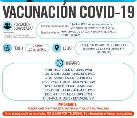 Información sobre la campaña de vacunación en Guijuelo. Información sobre la campaña de vacunación en Guijuelo.