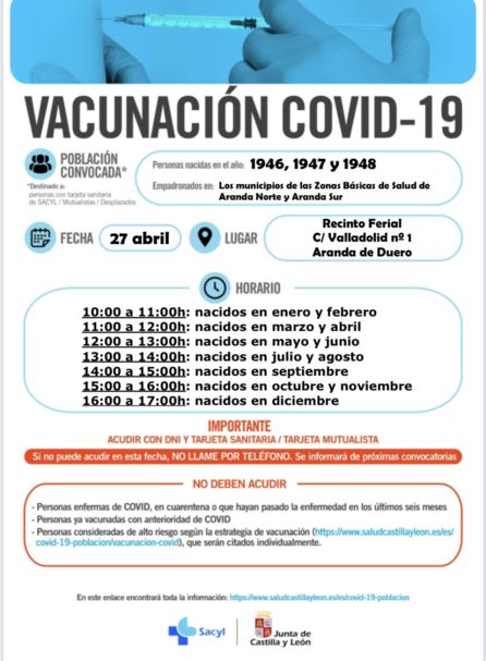 Cartel con horario Cartel con horario