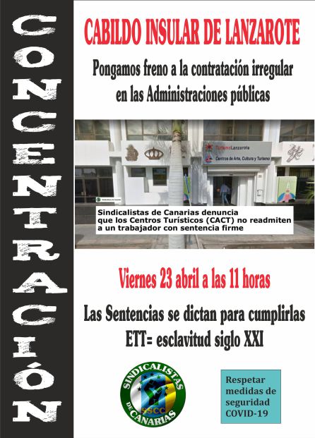 Convocatoria de Sindicalistas de Canarias. Convocatoria de Sindicalistas de Canarias.