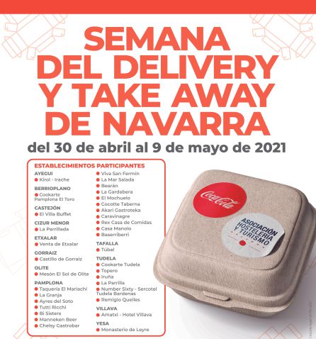 Semana del Delivery y el Take Away de Navarra, del 30 de abril al 9 de mayo Semana del Delivery y el Take Away de Navarra, del 30 de abril al 9 de mayo