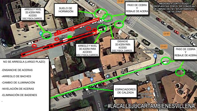Plano de la calle Júcar de Villena Plano de la calle Júcar de Villena