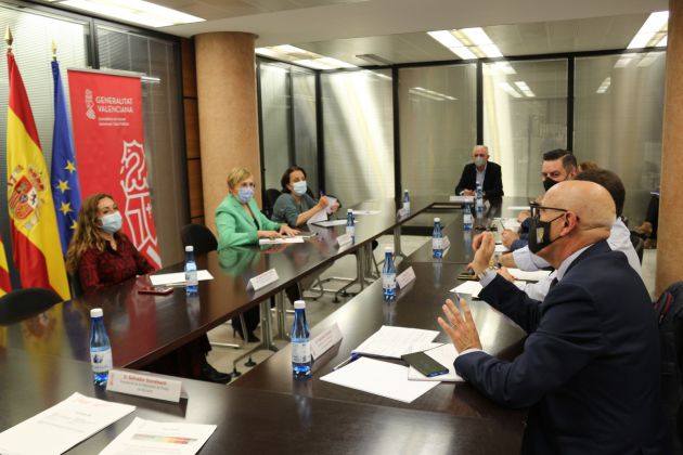 Momento de la reunión este 4 de mayo entre la conselleria de Sanitat y resprentantes falleros Momento de la reunión este 4 de mayo entre la conselleria de Sanitat y resprentantes falleros