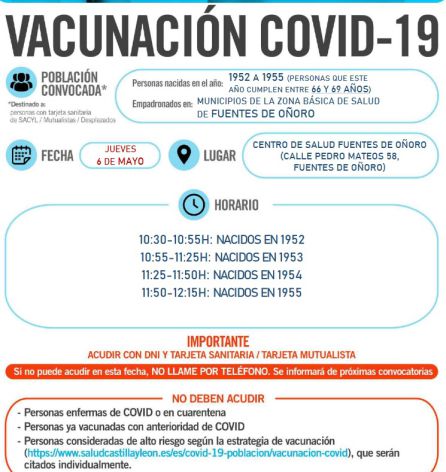 Detalles del proceso de vacunación en Fuentes de Oñoro. Detalles del proceso de vacunación en Fuentes de Oñoro.