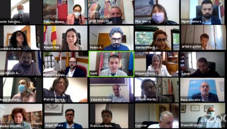 Imagen del pleno telemático celebrado este jueves Imagen del pleno telemático celebrado este jueves
