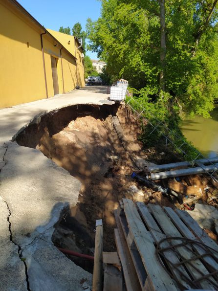 Se derrumba sobre el Duero el acueducto que surte de agua Santa Catalina Se derrumba sobre el Duero el acueducto que surte de agua Santa Catalina