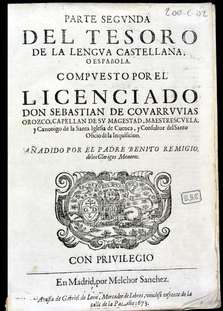 Segunda parte del libro del Tesoro de la Lengua. Segunda parte del libro del Tesoro de la Lengua.