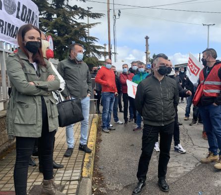 Lorena de Podemos, presente en la protesta Lorena de Podemos, presente en la protesta