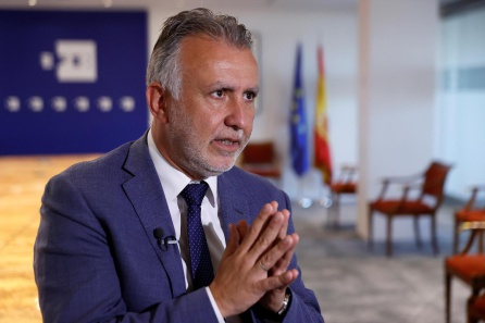 Ángel Víctor Torres, presidente de Canarias, durante una entrevista este martes en la sede central de la Agencia EFE en Madrid Ángel Víctor Torres, presidente de Canarias, durante una entrevista este martes en la sede central de la Agencia EFE en Madrid