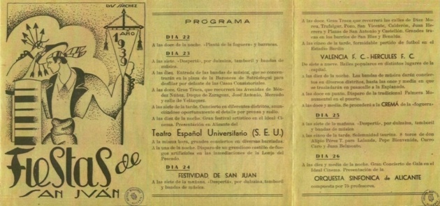 Llibret de les Fogueres de Sant Joan 1939 Llibret de les Fogueres de Sant Joan 1939