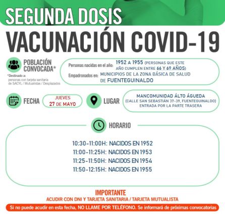 Segundas dosis de Fuenteguinaldo Segundas dosis de Fuenteguinaldo