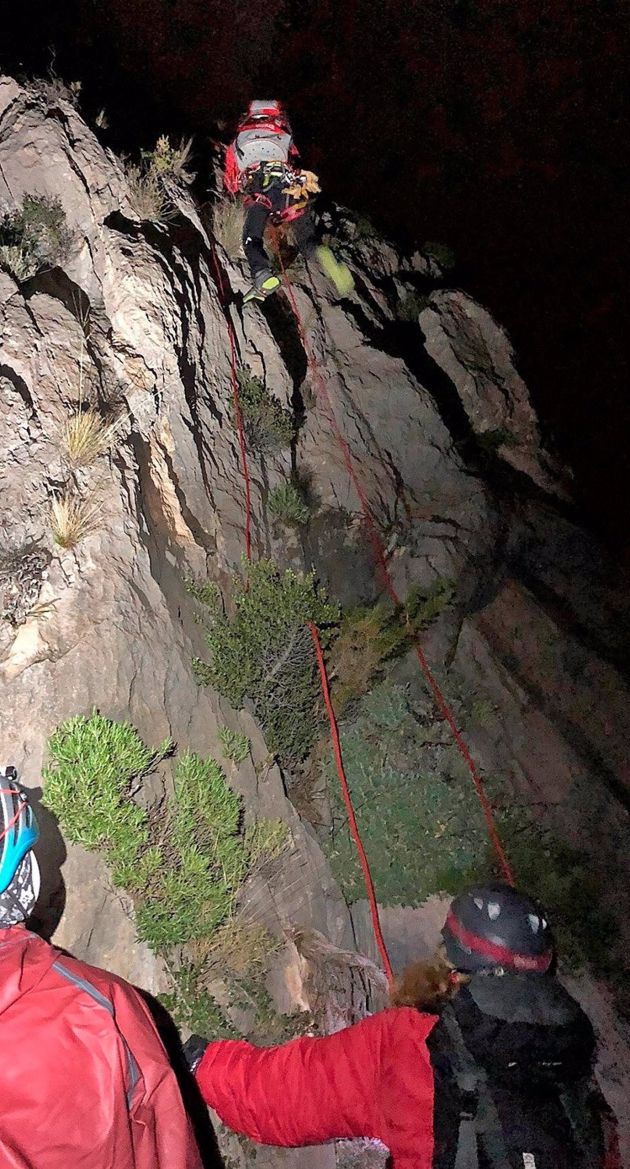 Rescate nocturno en el Puig Campana Rescate nocturno en el Puig Campana