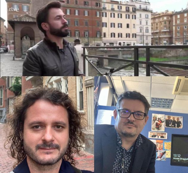 Jesús Sánchez (arriba), profesor de español en el hospital pediátrico Bambino Gesú del Vaticano; Fernando Espí (izquierda), doctor en psiquiatría (Boston) y Alfredo Benito (derecha), periodista y profesor de español en Londres Jesús Sánchez (arriba), profesor de español en el hospital pediátrico Bambino Gesú del Vaticano; Fernando Espí (izquierda), doctor en psiquiatría (Boston) y Alfredo Benito (derecha), periodista y profesor de español en Londres