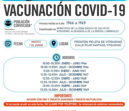 Información del proceso de vacunación en Vitigudino Información del proceso de vacunación en Vitigudino