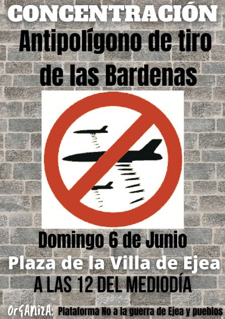 Cartel de la concentración contra el Polígono de Tiro de las Bardenas Cartel de la concentración contra el Polígono de Tiro de las Bardenas