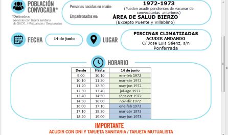 Vacunación 1972-1973 Vacunación 1972-1973