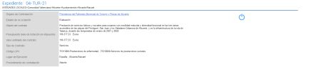 Estado de la licitación del contrato de prestación de servicios en las áreas accesibles de Alicante Estado de la licitación del contrato de prestación de servicios en las áreas accesibles de Alicante