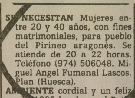 El anuncio en el periódico El anuncio en el periódico