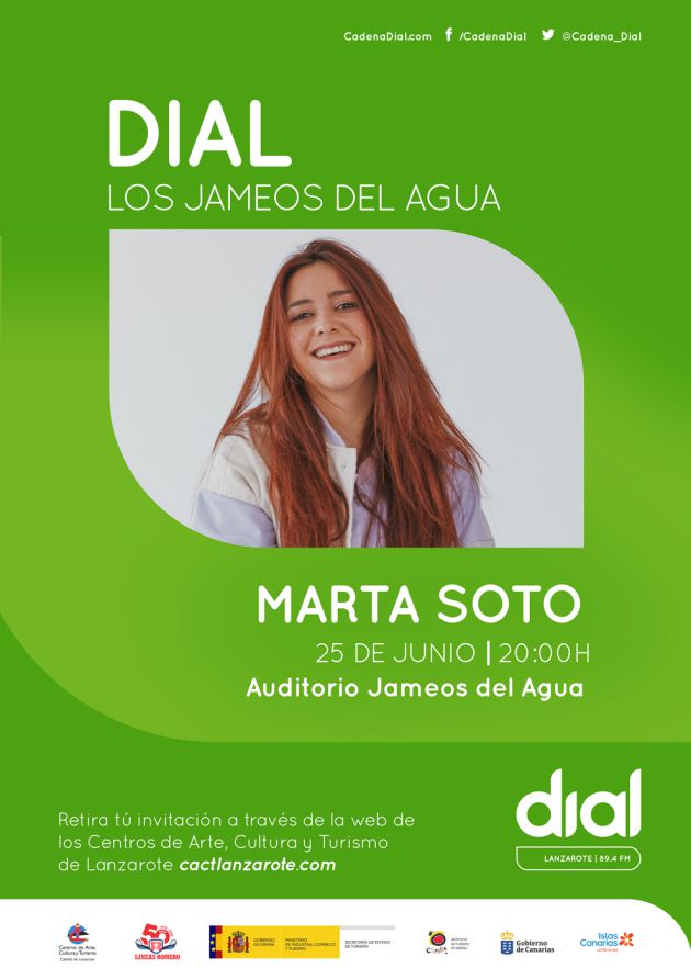 Cartel de la actuación de Marta Soto. Cartel de la actuación de Marta Soto.
