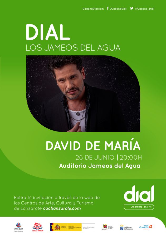 Cartel del concierto de David De María. Cartel del concierto de David De María.