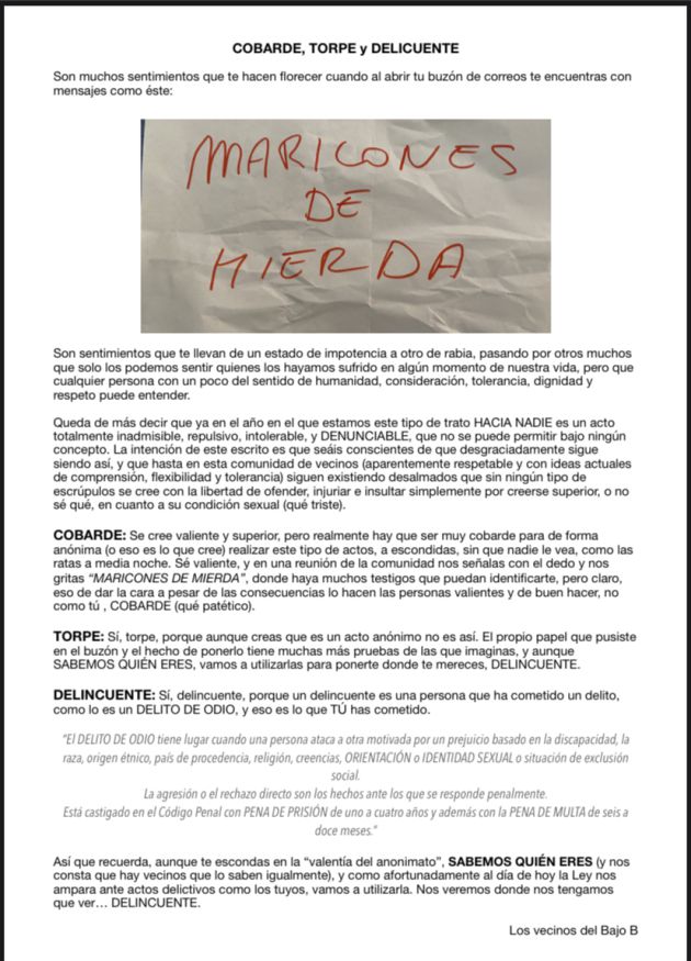 El cartel publicado en las redes sociales por el matrimonio malagueño El cartel publicado en las redes sociales por el matrimonio malagueño