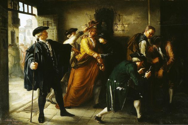 Un episodio del motín de Esquilache, una pintura de historia de José Martí y Monsó, que obtuvo mención honorífica en la Exposición Nacional de 1864. Un episodio del motín de Esquilache, una pintura de historia de José Martí y Monsó, que obtuvo mención honorífica en la Exposición Nacional de 1864.
