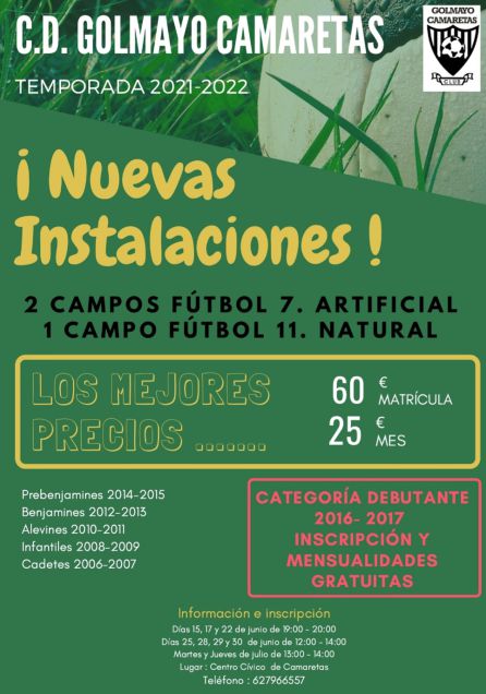 Cartel del CD Golmayo-Camaretas. Cartel del CD Golmayo-Camaretas.
