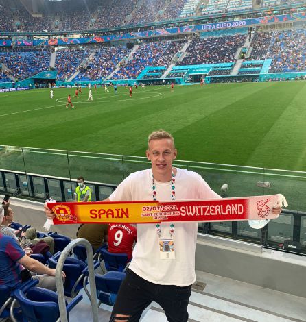 Obolskii presenció el España-Suiza de la Eurocopa Obolskii presenció el España-Suiza de la Eurocopa