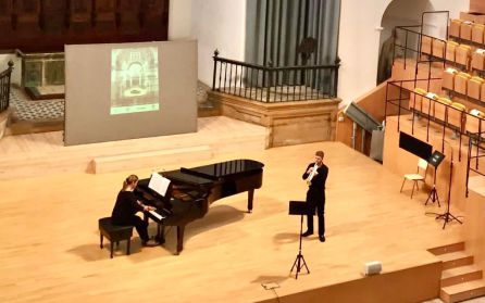 Juan Sánchez en una audición en el Hospital de Santiego de Úbeda Juan Sánchez en una audición en el Hospital de Santiego de Úbeda