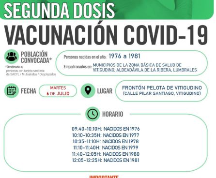 Información de la vacunación en Vitigudino Información de la vacunación en Vitigudino