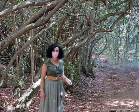 Concejala de Turismo, Isabel Troyano, en el Paraje de Cuadros Concejala de Turismo, Isabel Troyano, en el Paraje de Cuadros