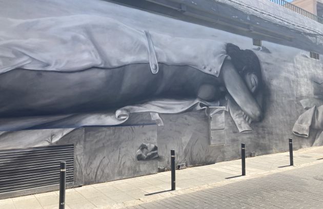 Nuevo mural en Valdepeñas, situado en la Plazoleta Balbuena Nuevo mural en Valdepeñas, situado en la Plazoleta Balbuena