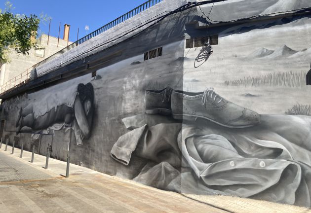 Nuevo mural en Valdepeñas, situado en la Plazoleta Balbuena Nuevo mural en Valdepeñas, situado en la Plazoleta Balbuena