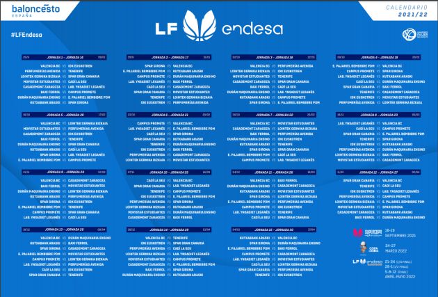 Calendario Liga Endesa Femenina Calendario Liga Endesa Femenina