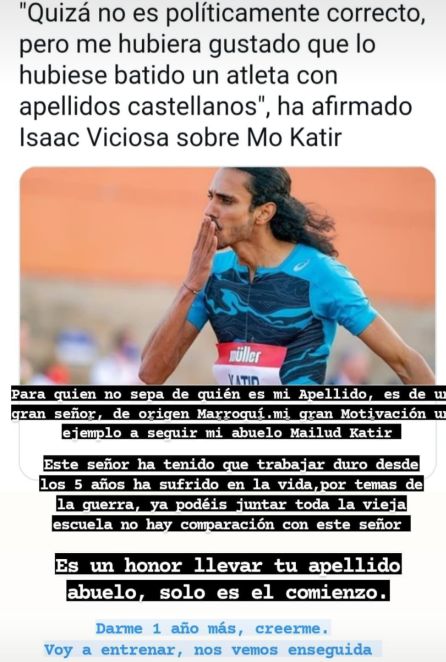 Respuesta de Katir en sus redes sociales Respuesta de Katir en sus redes sociales