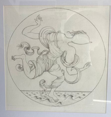 Lámina que representa al viento de levante, obra de Guillermo Pérez Villalta Lámina que representa al viento de levante, obra de Guillermo Pérez Villalta