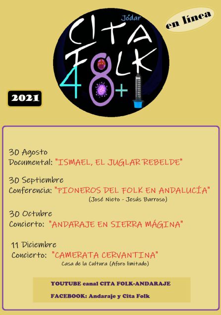 Cartel con la primera actividad y los enlaces en redes Cartel con la primera actividad y los enlaces en redes