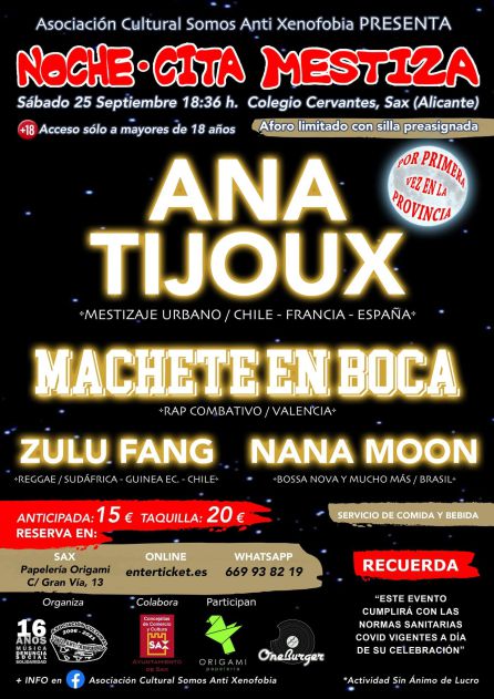 Cartel del concierto Noche.cita mestiza Cartel del concierto Noche.cita mestiza