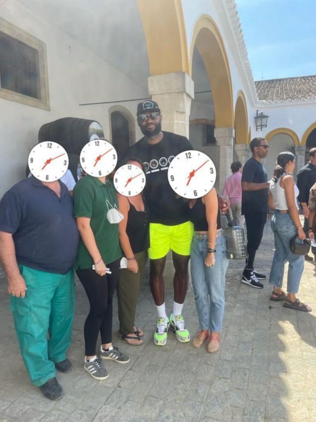Lebron James, durante su visita a Jerez este viernes Lebron James, durante su visita a Jerez este viernes